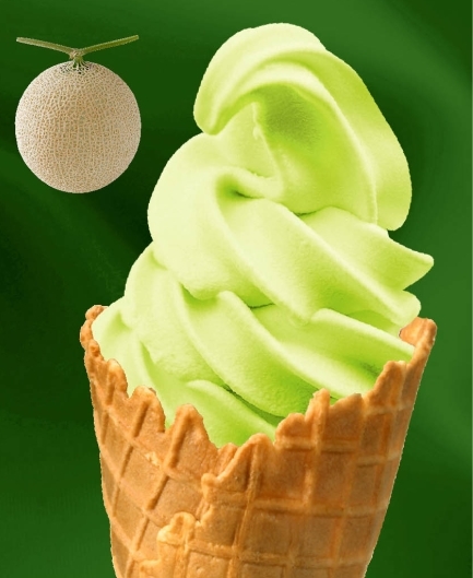 【プレミアムマスクメロン】
・茨城はメロン生産日本一。まるでマスクメロンをまるごと食べているような感覚なソフトです。
■価格：400円
■販売場所：18diners(ファンエリア)