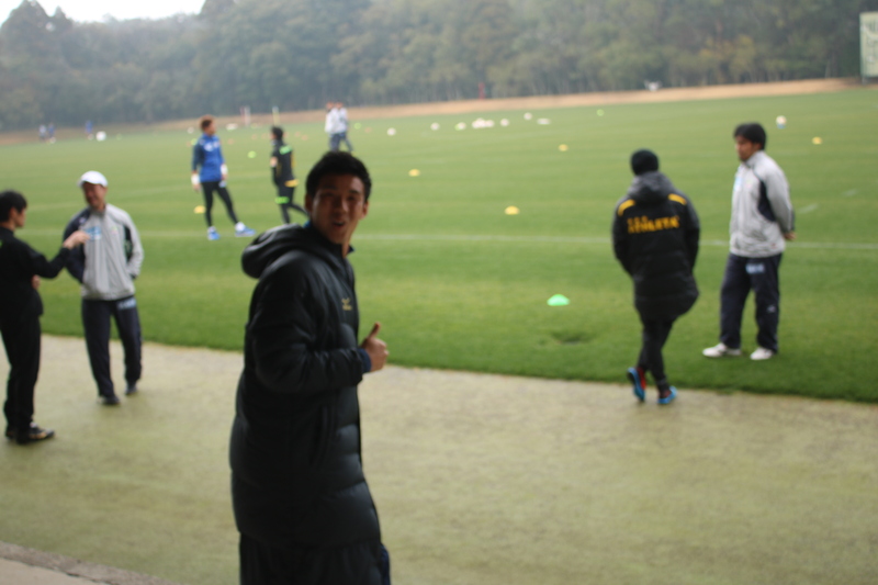 昨シーズンまで栃木に在籍していた福岡将太選手！せっかくカメラ目線を頂いたにもかかわらず広報がピントを外してしまいましたが…相変わらずのキャラクターでした。