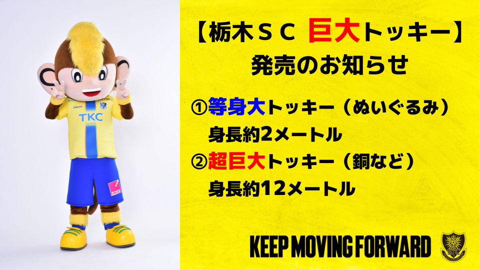 栃木SC 巨大トッキー?】発売のお知らせ｜ニュース｜栃木サッカー 