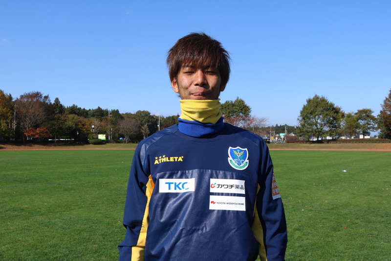 広瀬健太選手。思いっきり、目をつぶっています…。