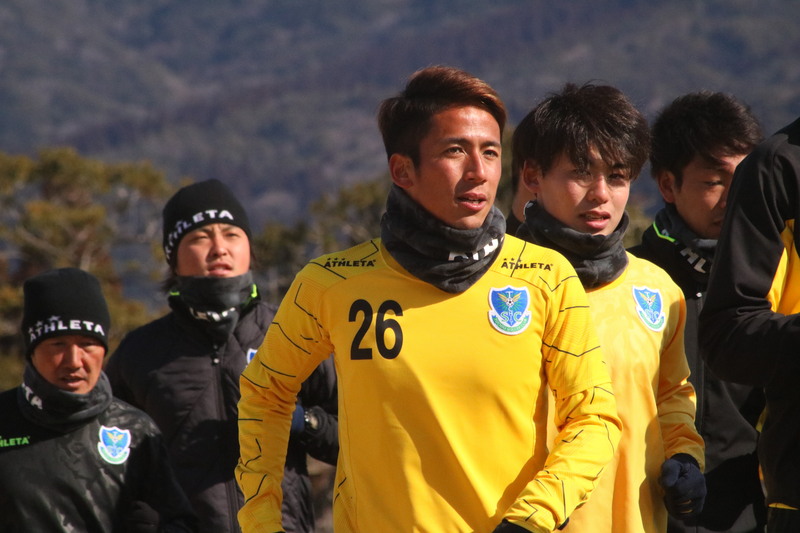 夛田凌輔選手。その横には、浜下瑛選手。