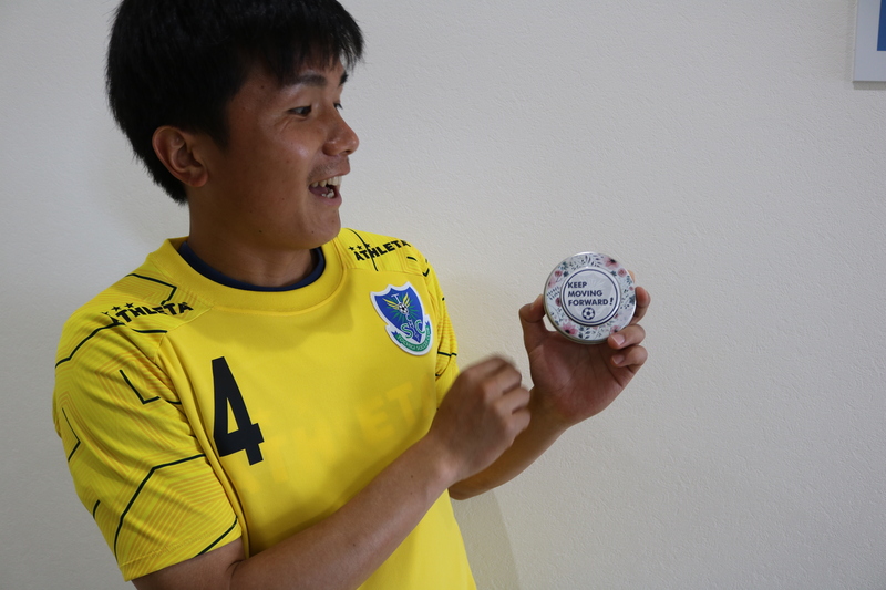 またはめてみて、笑顔の仙石選手&hellip;。