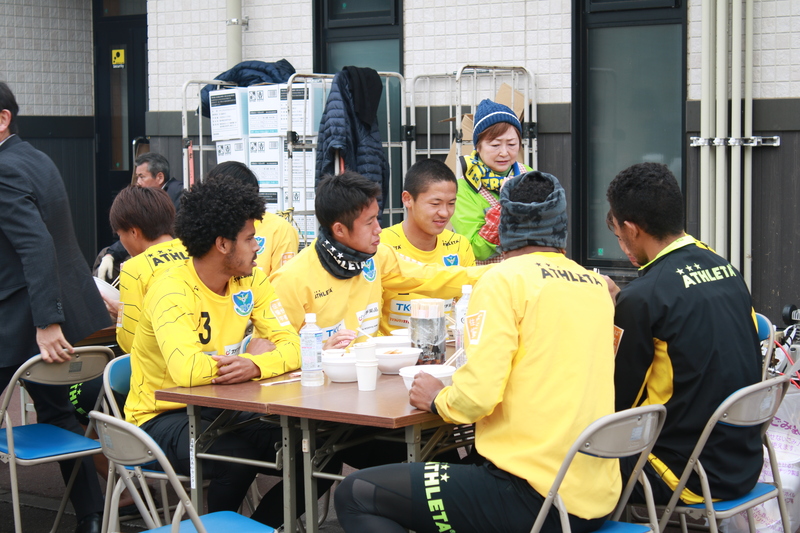 選手たちもたくさん食べていました！