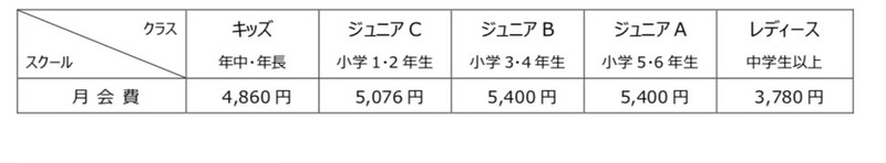 ＜スキルアップクラス料金＞