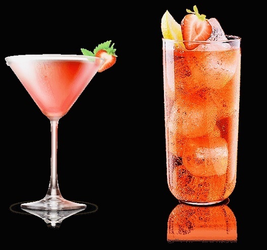 【とちおとめフィズ(左)】価格：600円
【とちおとめスカッシュ(右)】価格：500円
・とちおとめシロップをソーダ、ウォッカで割ったスペシャルドリンク！
■販売店舗：Eight Cranes(ファンエリア)